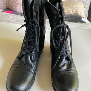 Steve Madden black combat boots